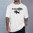Canoe Silhouette Forest Lake Reflection T-Shirt Gifts for Him Canoe Silhouette Forest Lake Reflection T-Shirt Gifts for Him