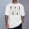 Colorful Painted Oars Paddle Nautical CanoeShirt T-Shirt Gifts for Him