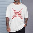 Drum Kit Percussion For Drummer Percussionist Musician T-Shirt Gifts for Him