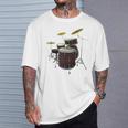 Drummer Drum Kit Raglan Baseball Tee T-Shirt Gifts for Him Drummer Drum Kit Raglan Baseball Tee T-Shirt Gifts for Him