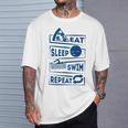 Eat Sleep Swimming Repeat Swimming T-Shirt Gifts for Him