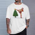 Festive Muay Thai Santa Christmas T-Shirt Gifts for Him