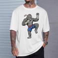 Gorilla Muay Thai Combat Sport Fighter Martial Arts 8 Limbs Raglan Baseball Tee T-Shirt Gifts for Him