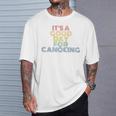 It's A Good Day For Canoeing Retro 70s Vintage Distressed Raglan Baseball Tee T-Shirt Gifts for Him