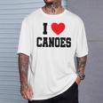 I Love Canoes T-Shirt Gifts for Him