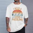 I Need A Good Paddling Retro Sunset Canoe Raglan Baseball Tee T-Shirt Gifts for Him
