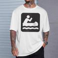 Outdoors Water Sports Canoe Canoeist Raglan Baseball Tee T-Shirt Gifts for Him