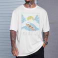Paddle Retro Style Canoe & Outdoors Simple Canoeing Graphic T-Shirt Gifts for Him