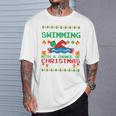 Swimming Christmas Party Swim Swimmer Christmas Ugly Style T-Shirt Gifts for Him Swimming Christmas Party Swim Swimmer Christmas Ugly Style T-Shirt Gifts for Him