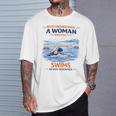 Swimming Never Underestimate A Woman Swim In Her Seventies T-Shirt Gifts for Him Swimming Never Underestimate A Woman Swim In Her Seventies T-Shirt Gifts for Him