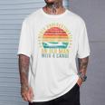 Never Underestimate An Old Man With a Canoe Retro Raglan Baseball Tee T-Shirt Gifts for Him