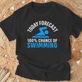 100 Chance Of Swimming Swimmer Swimming T-Shirt Gifts for Old Men 100 Chance Of Swimming Swimmer Swimming T-Shirt Gifts for Old Men