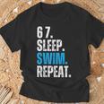 67 Sleep Swim Repeat Swimming Swimmer 67 Meme T-Shirt Gifts for Old Men