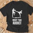 Addicted To Muay Thai Graphic Shirt T-Shirt Gifts for Old Men Addicted To Muay Thai Graphic Shirt T-Shirt Gifts for Old Men