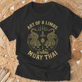 Art Of 8 Limbs MMA Tiger Muay Thai Fighter Muay Thai T-Shirt Gifts for Old Men