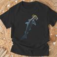 Beautiful Colors Swimming Hammerhead Shark Lovers T-Shirt Gifts for Old Men
