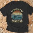 Canoe Canoeing Retro Vintage I'D Rather Be Canoeing T-Shirt Gifts for Old Men Canoe Canoeing Retro Vintage I'D Rather Be Canoeing T-Shirt Gifts for Old Men