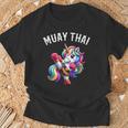 Cute Muay Thai Unicorn T-Shirt Gifts for Old Men