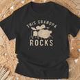 Dieser Opa Rockt Trommzeuger Drummer Musik Drum Kit T-Shirt Gifts for Old Men