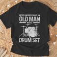 Drummer Drum Kit Vintage Drummer T-Shirt Gifts for Old Men Drummer Drum Kit Vintage Drummer T-Shirt Gifts for Old Men