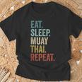 Eat Sleep Muay Thai Repeat Thai Boxing T-Shirt Gifts for Old Men