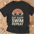 Eat Sleep Swim Repeat Swimmer Swimming T-Shirt Gifts for Old Men Eat Sleep Swim Repeat Swimmer Swimming T-Shirt Gifts for Old Men