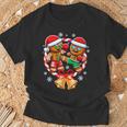 Gingerbread Cookies Christmas Fighting Muay Thai T-Shirt Gifts for Old Men