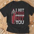 I Hit This So I Won't Hit You Kickboxer Fan Muay Thai Boxing T-Shirt Gifts for Old Men