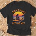 Kayaking Gets Me Wet Kayak Paddling Canoe Adult Joke Sleeveless T-Shirt Gifts for Old Men