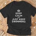 Keep Calm & Just Keep Swimming T-Shirt Gifts for Old Men