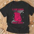 A Lady Always Wear Gloves Kickboxer Fan Muay Thai Boxing T-Shirt Gifts for Old Men