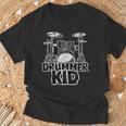 Little Drummer Awesome Drum Kit For Young Musicians T-Shirt Gifts for Old Men