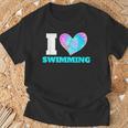 I Love Swimming Swimmer Swim T-Shirt Gifts for Old Men