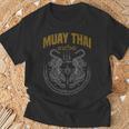 Muay Thai Art Twin Tigers Muay Thai Fighter MMA Martial Arts T-Shirt Gifts for Old Men