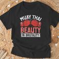 Muay Thai Beauty In Brutality Muay Thai T-Shirt Gifts for Old Men Muay Thai Beauty In Brutality Muay Thai T-Shirt Gifts for Old Men