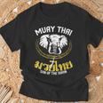 Muay Thai Thai Boxing Elephant Martial Arts T-Shirt T-Shirt Gifts for Old Men