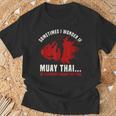 Muay Thai Boxing Teacher Kickboxing Martial Arts Instructor T-Shirt Gifts for Old Men
