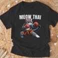 Muay Thai Cat Meow Thai Boxing Martial Art Kids T-Shirt Gifts for Old Men