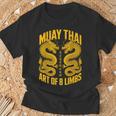 Muay Thai Dragons Thai Boxing Fighter T-Shirt Gifts for Old Men