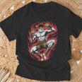 Muay Thai Elbow Strike Silhouette Minimal Clean Sport T-Shirt Gifts for Old Men
