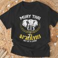 Muay Thai Elephant Martial Arts Thai Boxing Coach Lover T-Shirt Gifts for Old Men