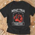 Muay Thai Fighter Hobby Boxing Martial Arts T-Shirt Gifts for Old Men