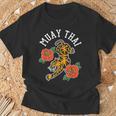 Muay Thai Fighter Hobby Martial Arts Boxing T-Shirt Gifts for Old Men