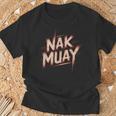 Muay Thai Fighter Nak Identity Training Practitioner Proud T-Shirt Gifts for Old Men