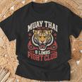 Muay Thai Fighter Tiger 8 Limbs Thai Boxing T-Shirt Gifts for Old Men
