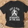 Muay Thai Girls Just a Girl Who Kicks You In The Ass T-Shirt Gifts for Old Men