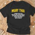 Muay Thai Martial Arts Combat Sports T-Shirt Gifts for Old Men