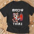 Muay Thai Meow Thai & Thai Boxing Muay Thai Cat T-Shirt Gifts for Old Men Muay Thai Meow Thai & Thai Boxing Muay Thai Cat T-Shirt Gifts for Old Men