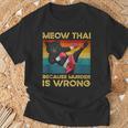 Muay Thai Because Murder Is Wrong Cat Meow Thai T-Shirt Gifts for Old Men Muay Thai Because Murder Is Wrong Cat Meow Thai T-Shirt Gifts for Old Men