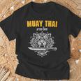 Muay Thai Sak Yant MMA Tattoo Tiger Lion Knife Martial Art T-Shirt Gifts for Old Men Muay Thai Sak Yant MMA Tattoo Tiger Lion Knife Martial Art T-Shirt Gifts for Old Men